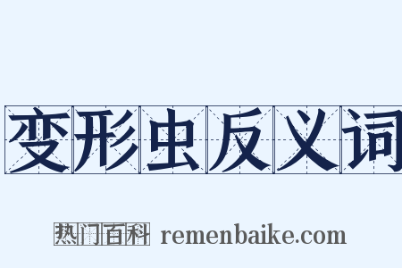 变形虫反义词是什么意思的图片